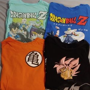 Men's Dragon Ball Z Size Large Shirt Bundle Four